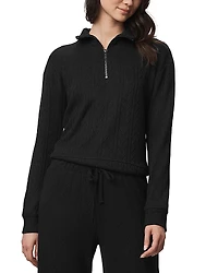 Splendid Sweater Soft Quarter Zip Sweatshirt