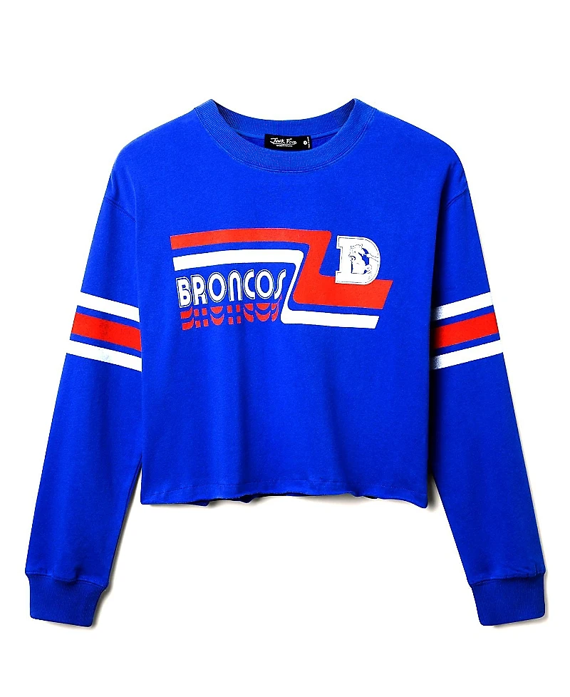 Junk Food Clothing Women's Nfl Denver Broncos Retro Crop Fleece