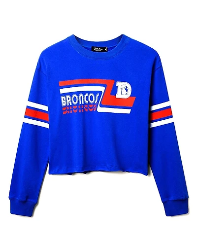 Junk Food Clothing Women's Nfl Denver Broncos Retro Crop Fleece