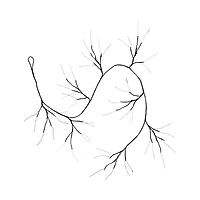 Nearly Natural 6.5' Pre-Lit Artificial Halloween Black Twig Garland with 48 Purple Led Lights