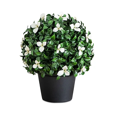 Nearly Natural 15 Uv Resistant Artificial Boxwood and Gardenia Topiary Plant (Indoor/Outdoor)