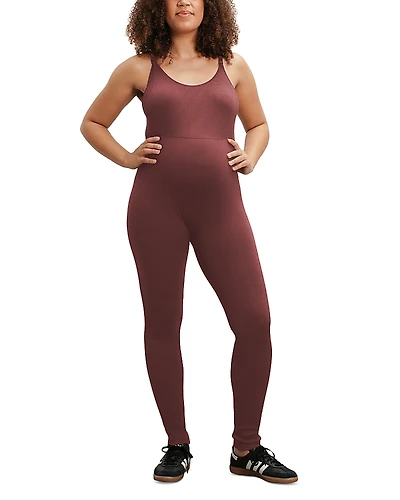Nom Maternity Ribbed & Nursing Jumpsuit