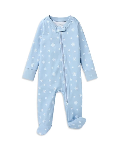 Petite Plume Unisex Periwinkle Wonderland Pima Footie - Baby
