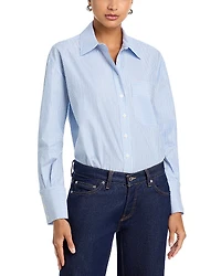 Derek Lam 10 Crosby Orianne Stripe Collared Shirt