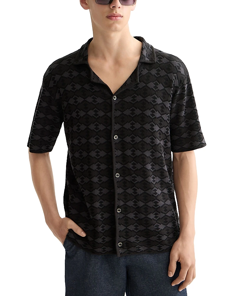 Scotch & Soda Tone on Knitted Camp Shirt