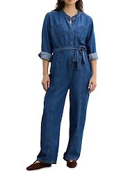 Hatch Collection The Drapey Denim Maternity Jumpsuit