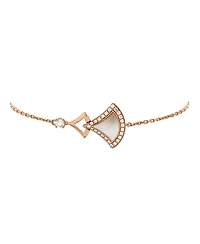 Pre-Owned Bvlgari Divas' Dream Double Bracelet 18K Rose Gold with Mother of Pearl and Diamonds