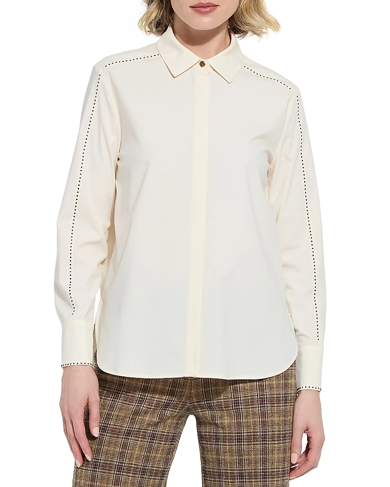 Lysse Plus Rackel Stud Trim Shirt