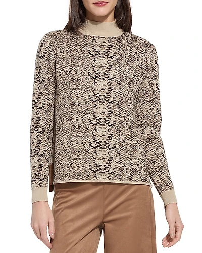 Lysse Plus Declan Turtleneck Jacquard Sweater