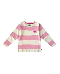 Mon Coeur Girls' Recycled Cotton Rugby Stripe T-Shirt - Little Kid