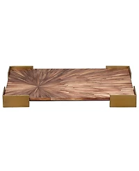 Jamie Young Palm Marquetry Decorative Tray