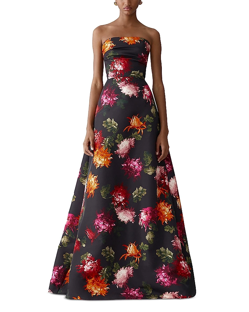 Carolina Herrera Strapless A Line Gown