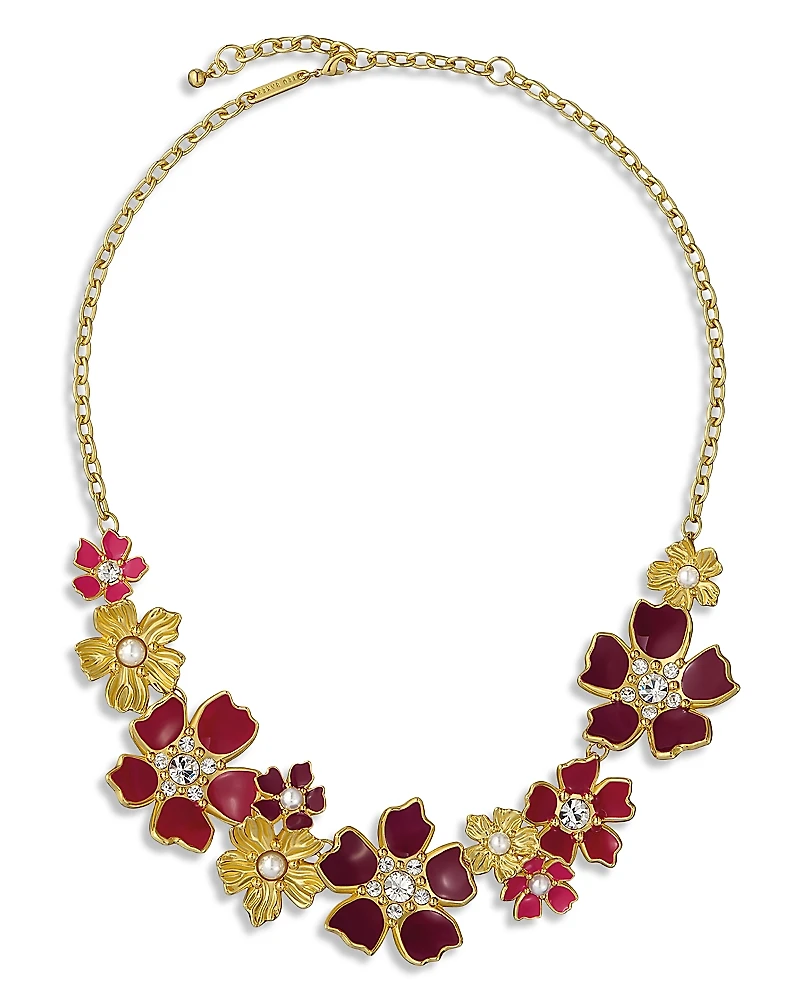 Ted Baker Crystal & Imitation Pearl Flower Statement Necklace, 17.51