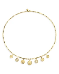 Sydney Evan 14K Yellow Gold Fall 2026 Diamond Multi Charm Coin Pendant Necklace, 18