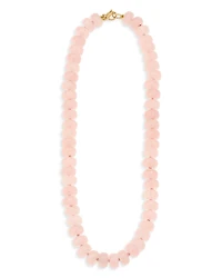 Adina Reyter 9K Yellow Gold Rose Quartz Necklace, 16