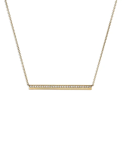 Hearts On Fire 18K Yellow Gold Barre Diamond Pave Bar Necklace, 18