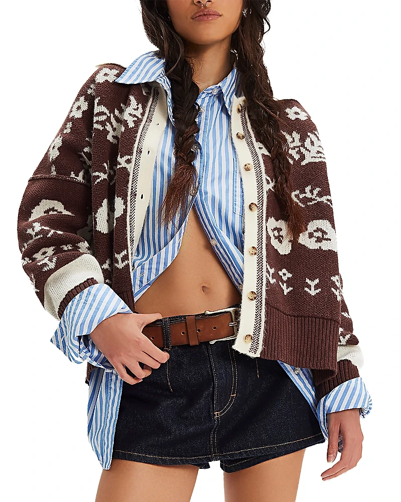 Free People Shelby Collared Cardigan