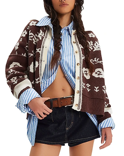 Free People Shelby Collared Cardigan