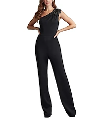 Tadashi Shoji Tilly Embellished One-Shoulder Jumpsuit