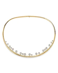 Hearts On Fire 18K Yellow Gold Barre Diamond Floating Choker Necklace, 15.5