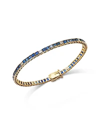 Bloomingdale's Fine Collection Sapphire & Diamond Tennis Bracelet