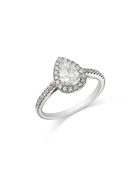 Bloomingdale's Fine Collection Certified Diamond Pear & Round Halo Ring