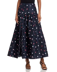Cinq a Sept Tumbling Carnations Skirt