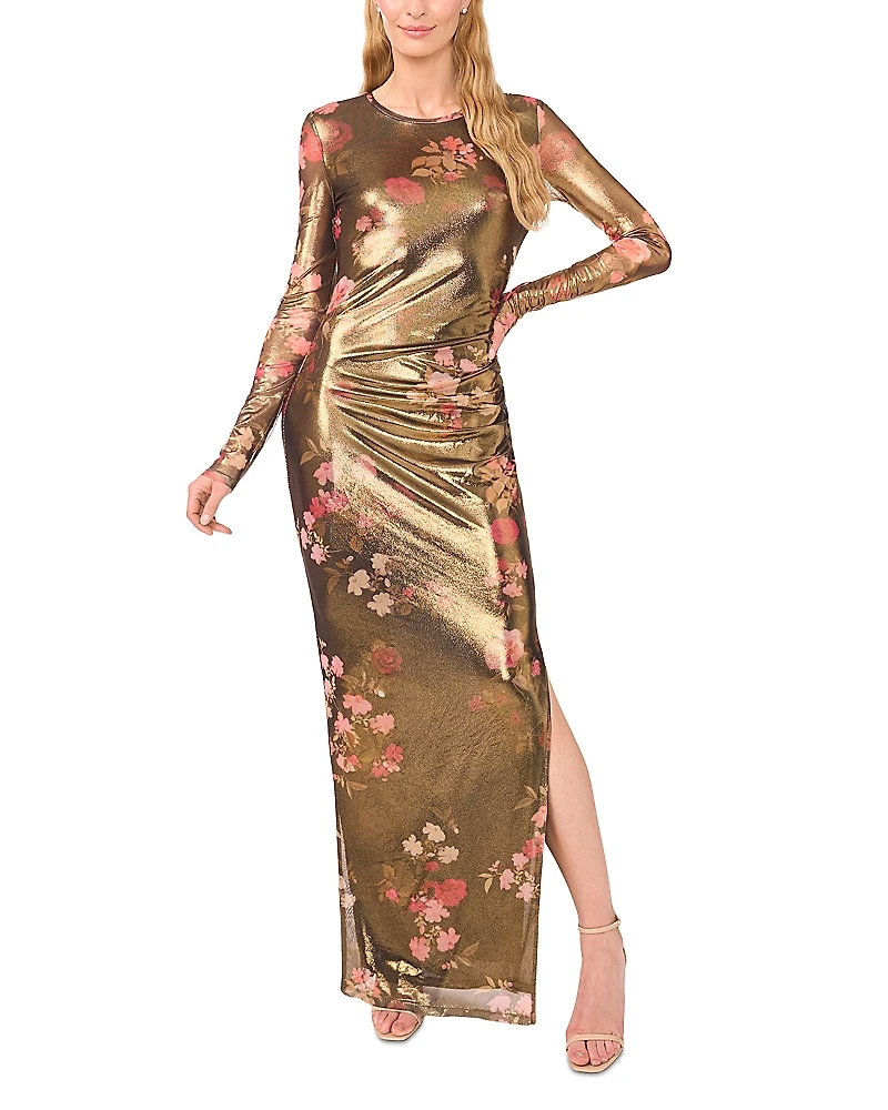 Ted Baker Nic Floral Foiled Mesh Maxi Dress