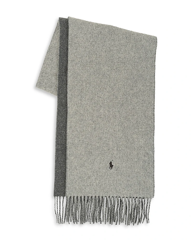 Polo Ralph Lauren Wool Cashmere Blend Double Sided Scarf