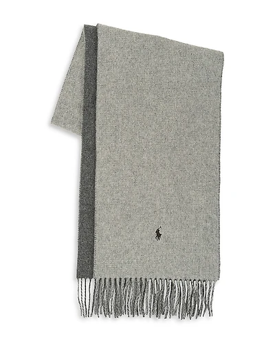 Polo Ralph Lauren Wool Cashmere Blend Double Sided Scarf
