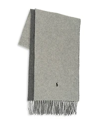 Polo Ralph Lauren Wool Cashmere Blend Double Sided Scarf