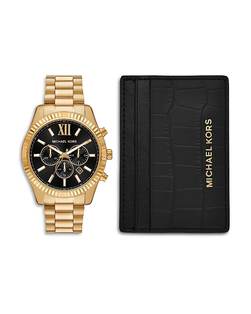 Michael Kors Lexington Chronograph Gift Set, 44mm