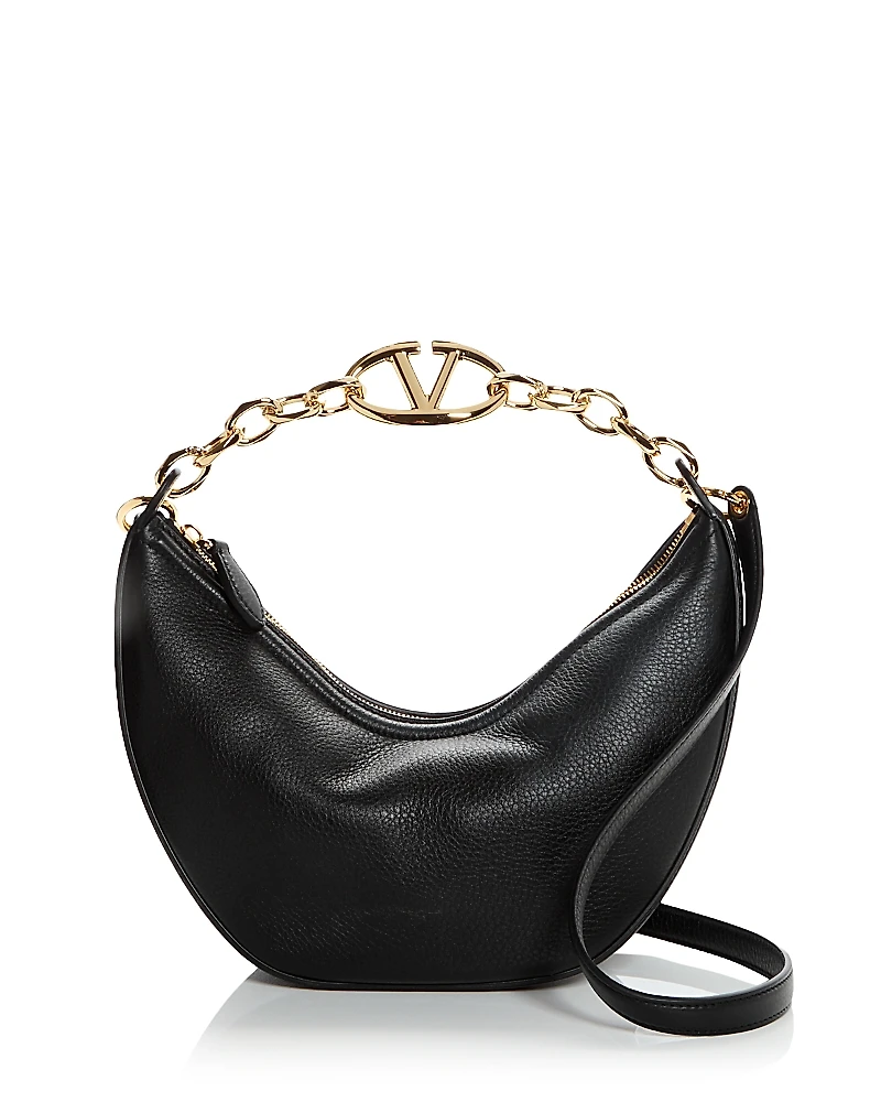 Valentino VLogo Small Moon Hobo Bag