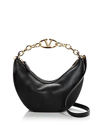 Valentino VLogo Small Moon Hobo Bag