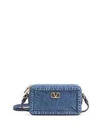 Valentino Garavani Alltime Mini VLogo Denim Camera Crossbody Bag