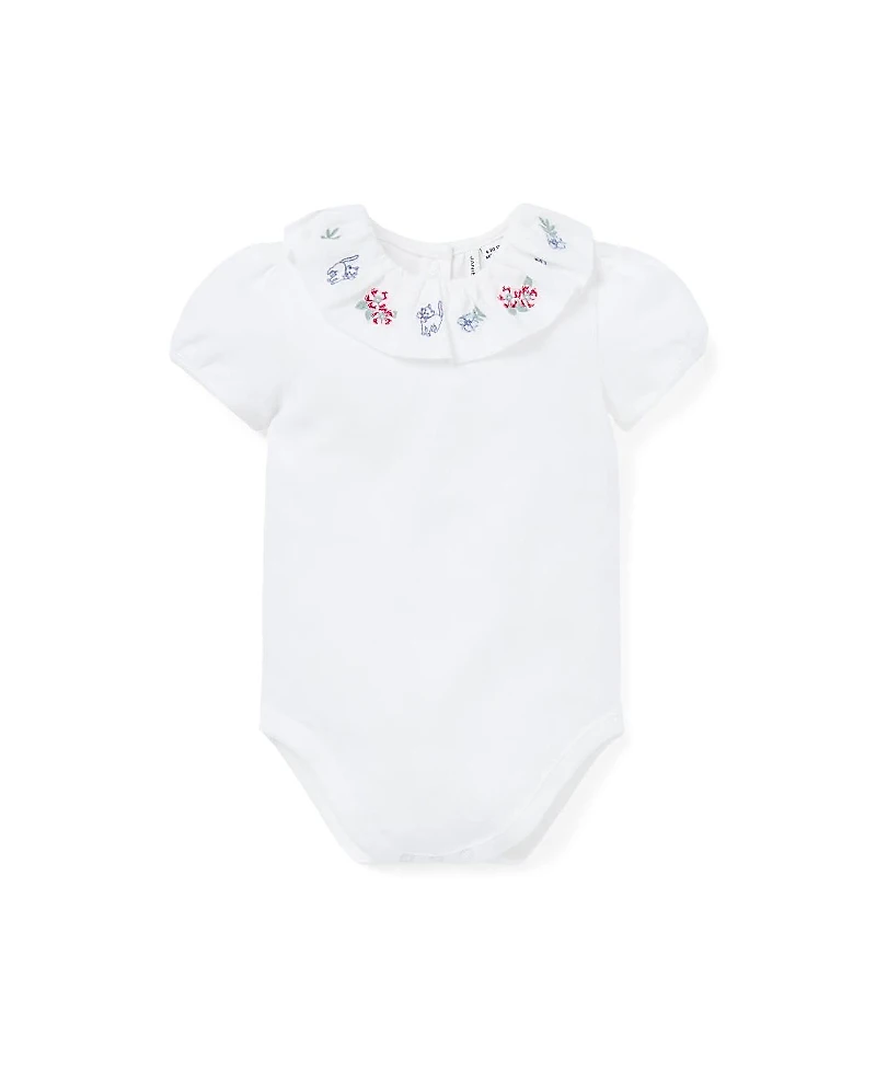 Janie and Jack Girls' Baby Kitten Ruffle Collar Bodysuit