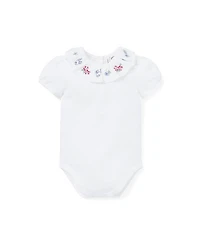 Janie and Jack Girls' Baby Kitten Ruffle Collar Bodysuit