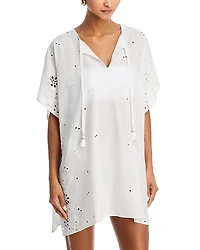 Echo Bandana Embroidered Caftan Swim Cover-Up