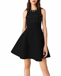 Maje Ruxel Embellished Skater Dress