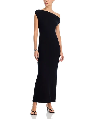 Leset Lauren Ruched Asymmetrical Dress