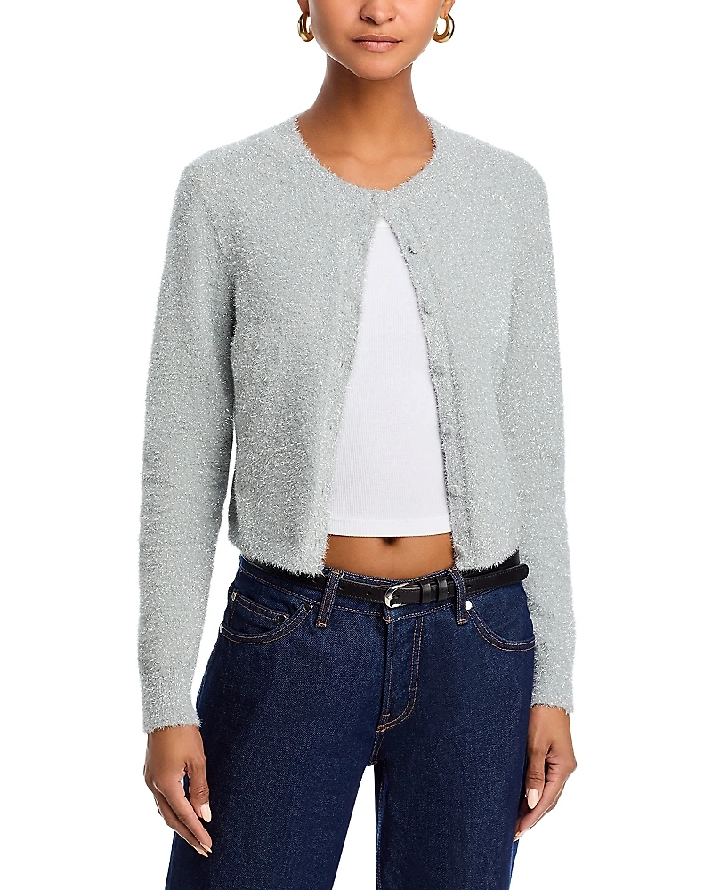 French Connection Tinsel Knit Slim Cardigan Sweater