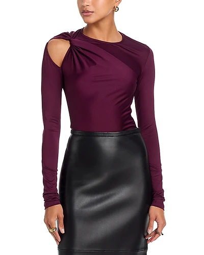 Victoria Beckham Twisted Cold Shoulder Top