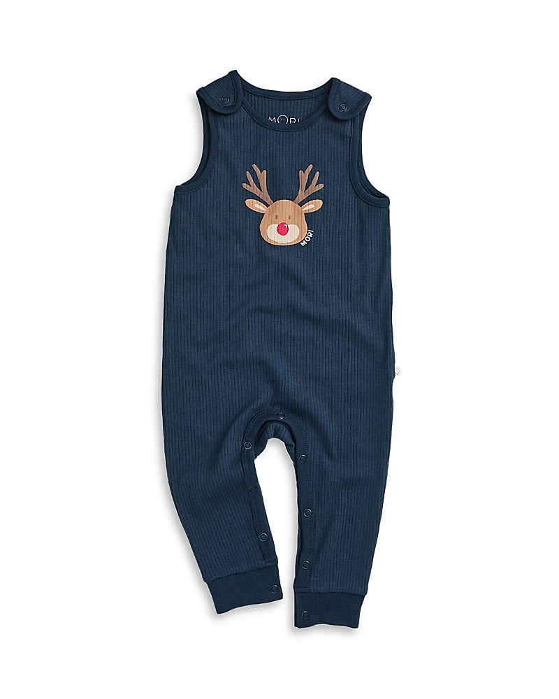 Mori Unisex Ribbed Reindeer Romper and Bodysuit - Baby