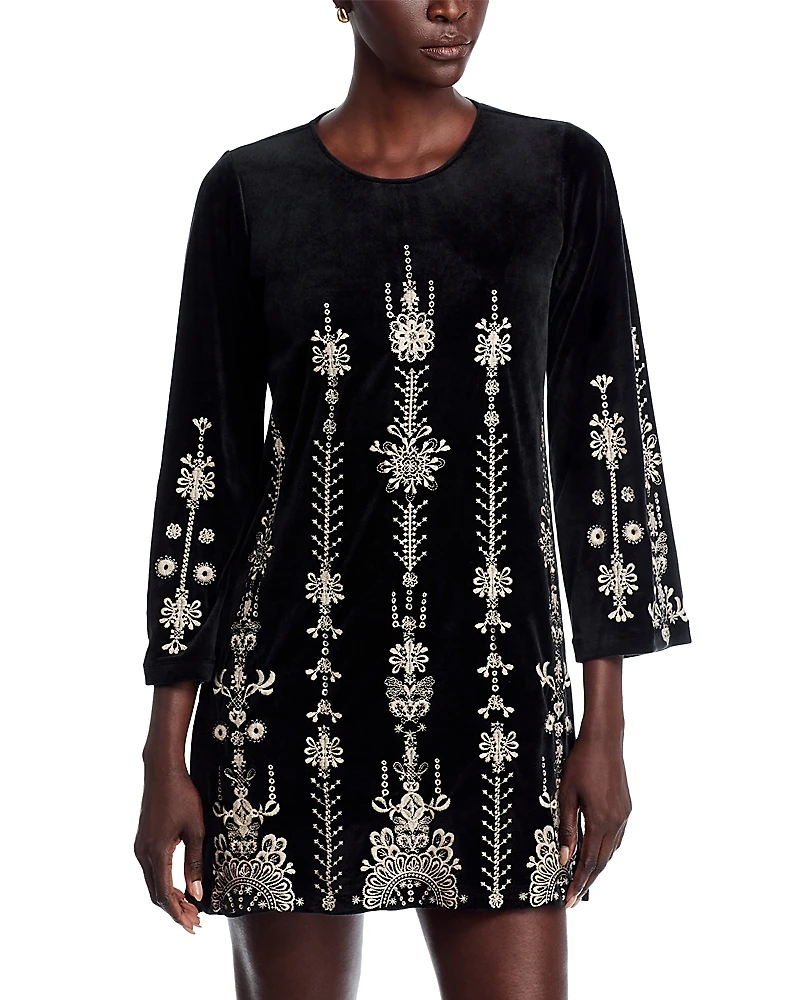 Johnny Was Bounce Velour Kimono Sleeve Dress