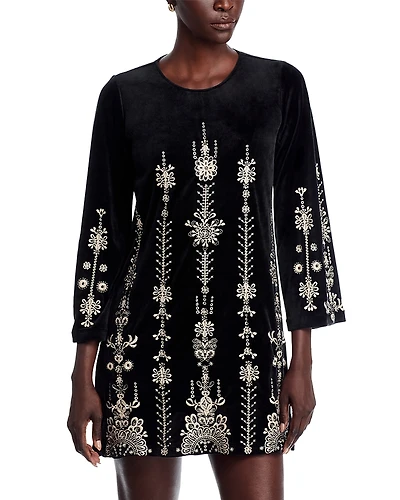 Johnny Was Bounce Velour Kimono Sleeve Dress