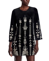 Johnny Was Bounce Velour Kimono Sleeve Dress