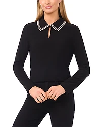 CeCe Rhinestone Embellished Top