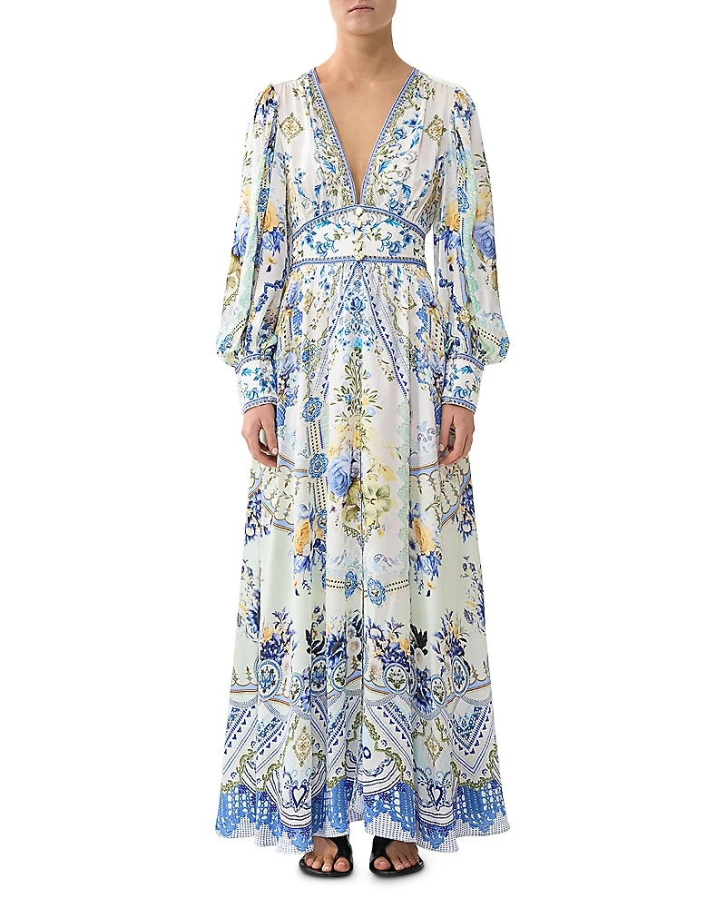 Camilla Silk Shaped Waistband Dress