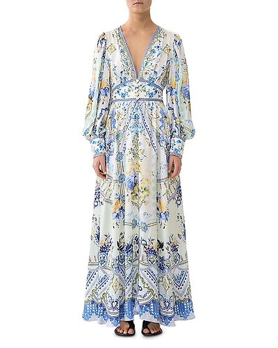 Camilla Silk Shaped Waistband Dress