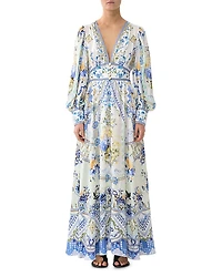 Camilla Silk Shaped Waistband Dress